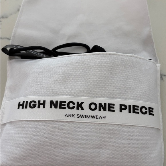 Ark Swimwear Black High Neck One Piece swimsuit size Medium - Picture 5 of 8